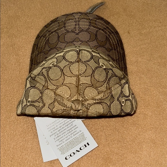 Coach Tan Patterned Cap - Picture 4 of 8
